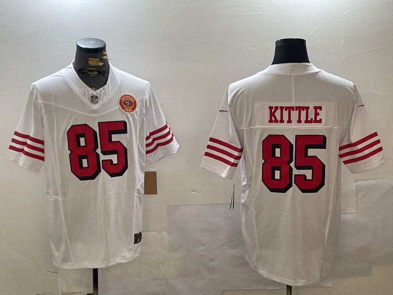 Men San Francisco 49ers 85 Kittle White three generations 2024 Nike Limited NFL Jersey style 10